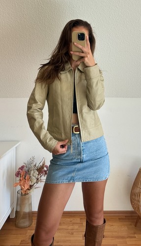 Vintage 90s cropped leather - vintage,