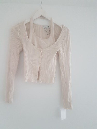 Neu strickjacke cardigan beige - cardigan,