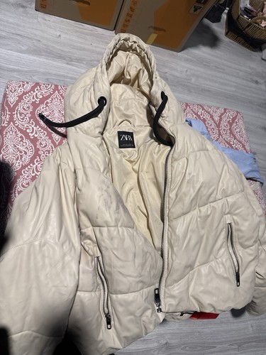 Zara steppjacke creme beige - zara,