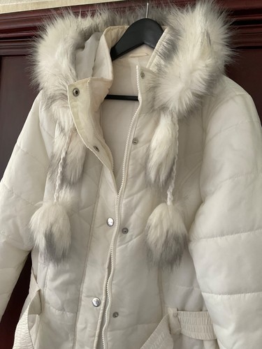 Eleganter winter mantel creme - winter,