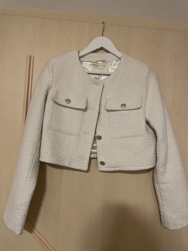 Kurze boucléjacke creme - kurze,