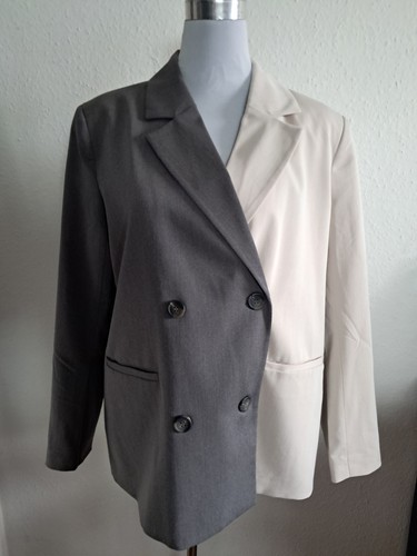 Blazer kaffe color block - blazer,