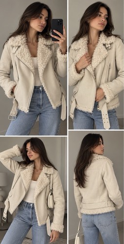 Zara basic damen aviator biker - basic,