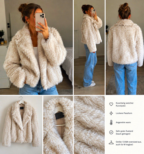 Damen kunstpelz teddyjacke - kunstpelz,