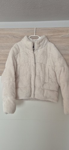 Jacke plüsch cremefarben m - plüsch, gr