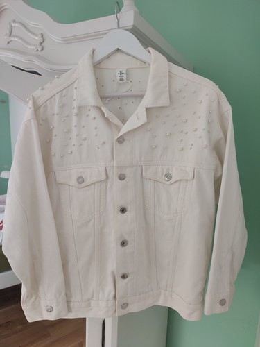 Denim jeans jacke - denim, creme