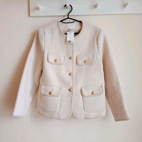Damen bouclé tweed - bouclé, jacke