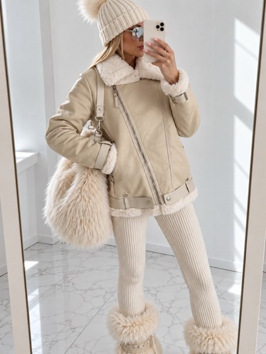 Neu fell jacke plüsch - fell,